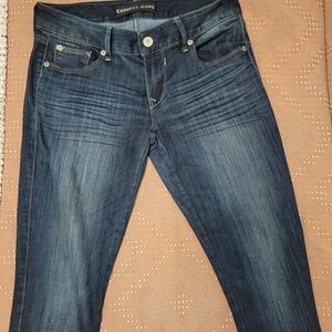 Express Blue Skinny Jeans with Vintage Wash Low rise 4R